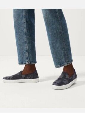 Rothy's The Original Slip On Sneaker Camo Gray Women's Comfort sz W9.